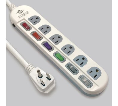 CK3661-6 過載斷電6開6座3孔6尺電源線組-----延長線