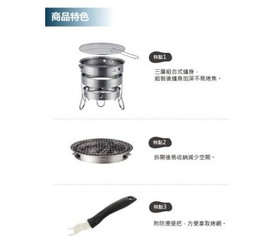 點秋香 明洞深筒型炭火爐 A9879 ------烤肉爐 烤爐 中秋節 戶外露營郊遊必備